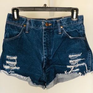 Wrangler High-Waisted Cutoff Jean Shorts
